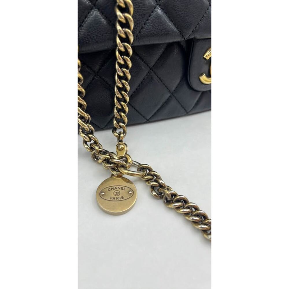 Chanel Vintage Classic Flap BlackLambskin Gold Hardware Quilted Double Chain Bag - Picture 3 of 10